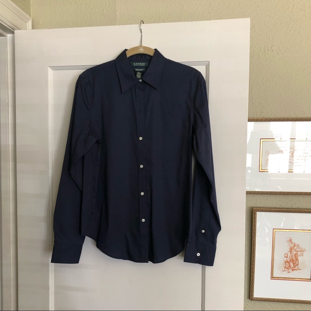 Navy Ralph Lauren never iron shirt new!